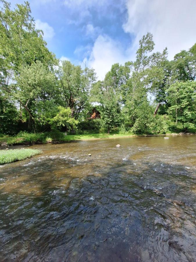 Neshannock Creekside Log Cabin Volant エクステリア 写真